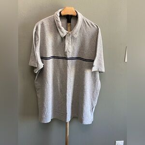 Ralph Lauren Gray Polo with Black Stripe